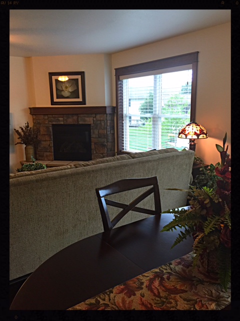 fireplace view at Nathan Hill Estates